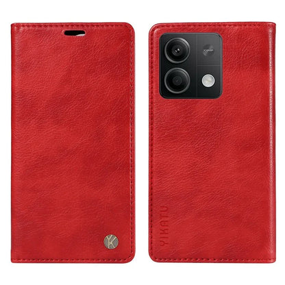 YIKATU YK-006 For Xiaomi Redmi Note 13 5G Case Litchi Texture Leather Wallet Phone Cover