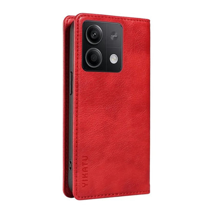 YIKATU YK-006 For Xiaomi Redmi Note 13 5G Case Litchi Texture Leather Wallet Phone Cover