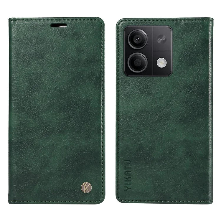 YIKATU YK-006 For Xiaomi Redmi Note 13 5G Case Litchi Texture Leather Wallet Phone Cover