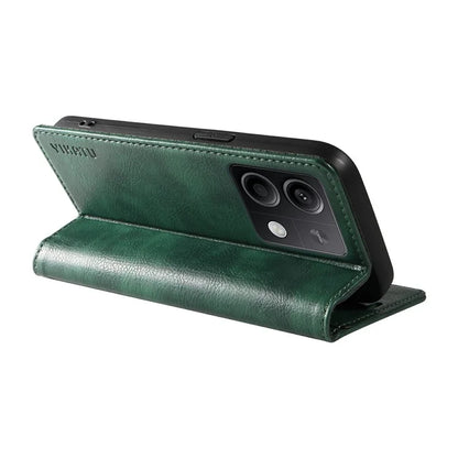 YIKATU YK-006 For Xiaomi Redmi Note 13 5G Case Litchi Texture Leather Wallet Phone Cover