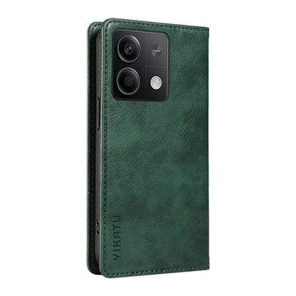 YIKATU YK-006 For Xiaomi Redmi Note 13 5G Case Litchi Texture Leather Wallet Phone Cover