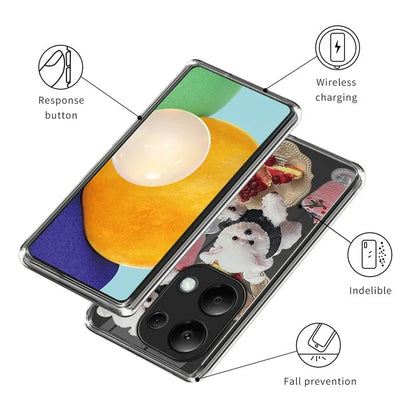 For Xiaomi Redmi Note 13 Pro 4G / Poco M6 Pro 4G Case Pattern Printing Anti-fall TPU Smart Phone Cover