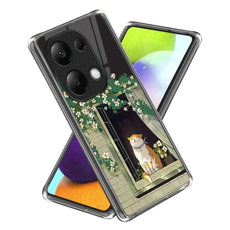For Xiaomi Redmi Note 13 Pro 4G / Poco M6 Pro 4G Case Pattern Printing Anti-fall TPU Smart Phone Cover