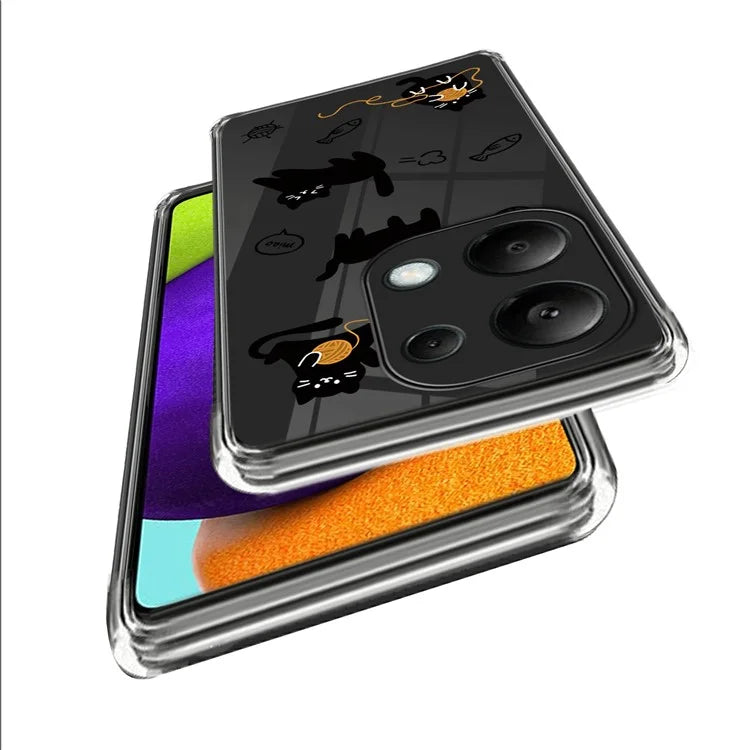 For Xiaomi Redmi Note 13 Pro 4G / Poco M6 Pro 4G Case Pattern Printing Anti-fall TPU Smart Phone Cover