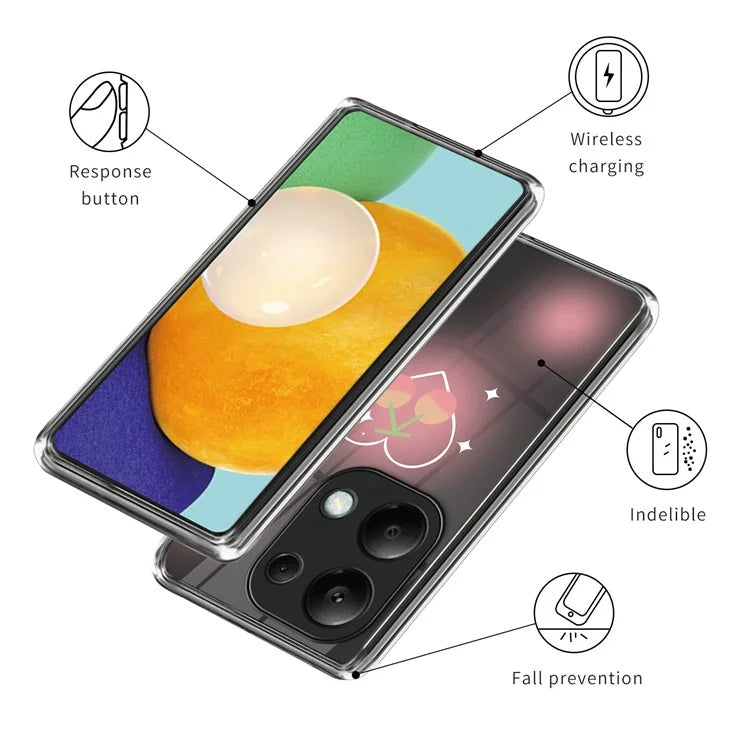 For Xiaomi Redmi Note 13 Pro 4G / Poco M6 Pro 4G Case Pattern Printing Anti-fall TPU Smart Phone Cover