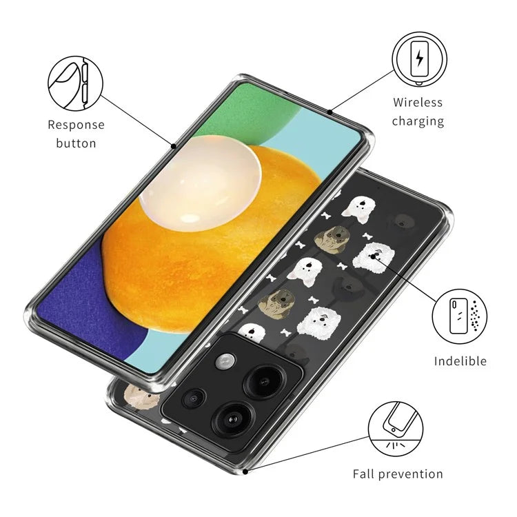For Xiaomi Redmi Note 13 Pro 5G / Poco X6 5G TPU Case Slim Pattern Printing Shockproof Phone Cover