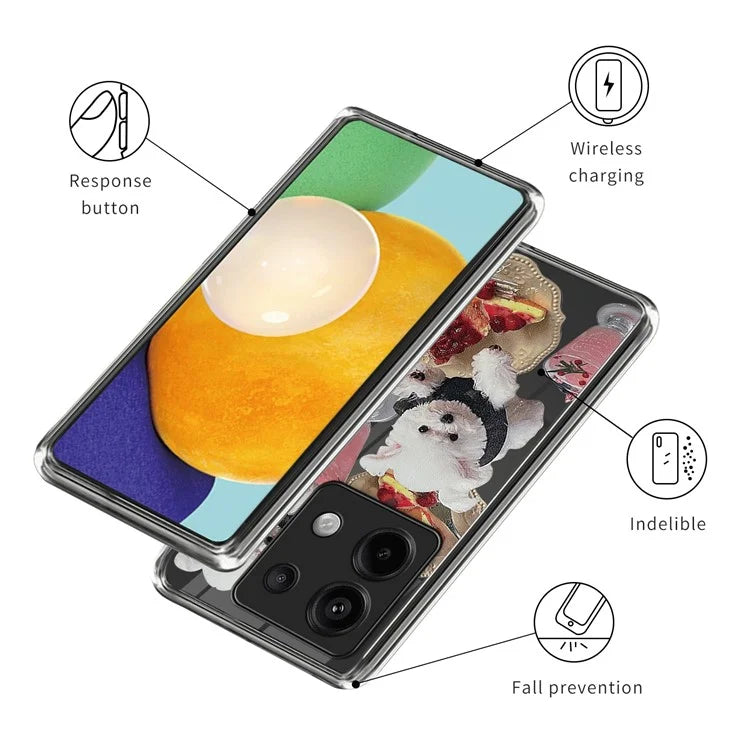For Xiaomi Redmi Note 13 Pro 5G / Poco X6 5G TPU Case Slim Pattern Printing Shockproof Phone Cover