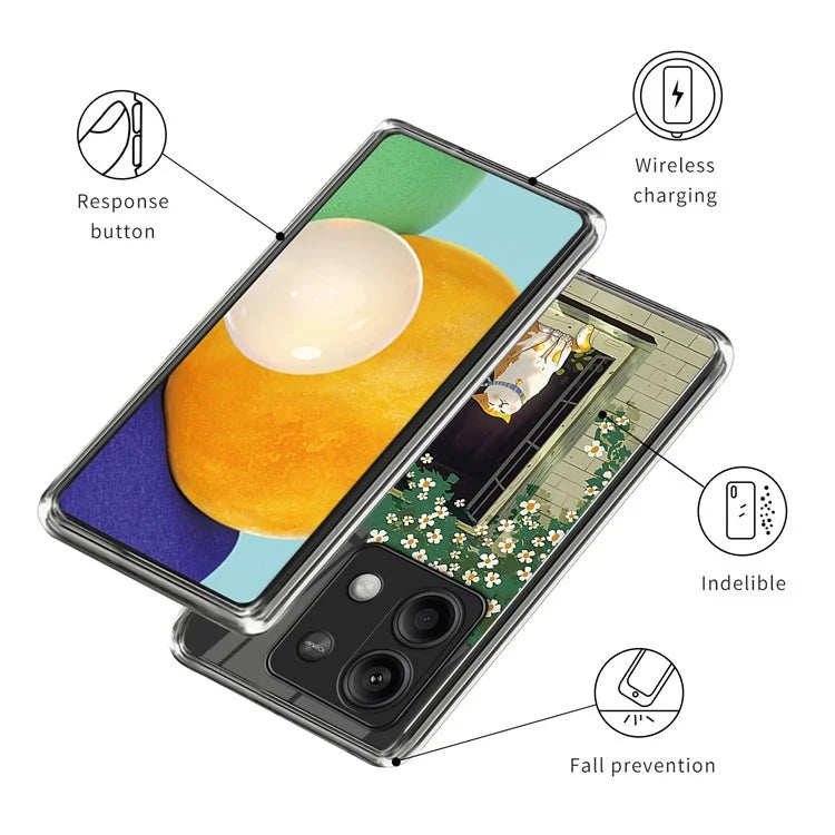 For Xiaomi Redmi Note 13 5G Case Slim Pattern Printing Soft TPU Phone Protector