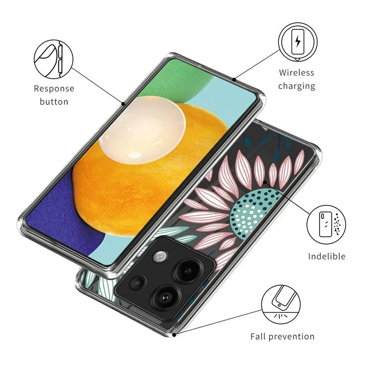 For Xiaomi Redmi Note 13 Pro 5G / Poco X6 5G Shockproof Case Pattern Printing TPU Phone Cover