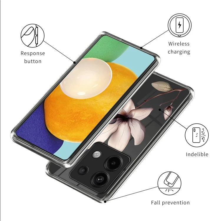 For Xiaomi Redmi Note 13 Pro 5G / Poco X6 5G Shockproof Case Pattern Printing TPU Phone Cover
