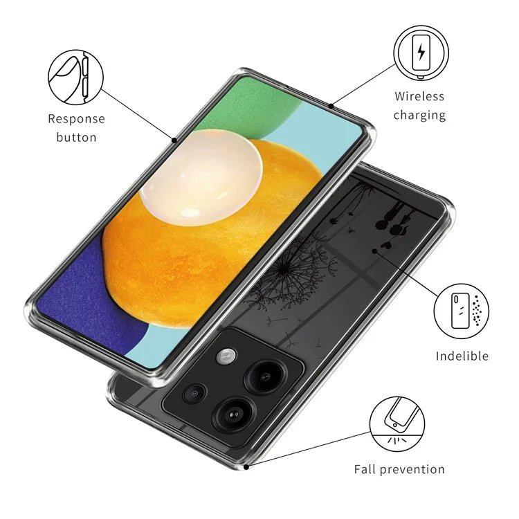 For Xiaomi Redmi Note 13 Pro 5G / Poco X6 5G Shockproof Case Pattern Printing TPU Phone Cover