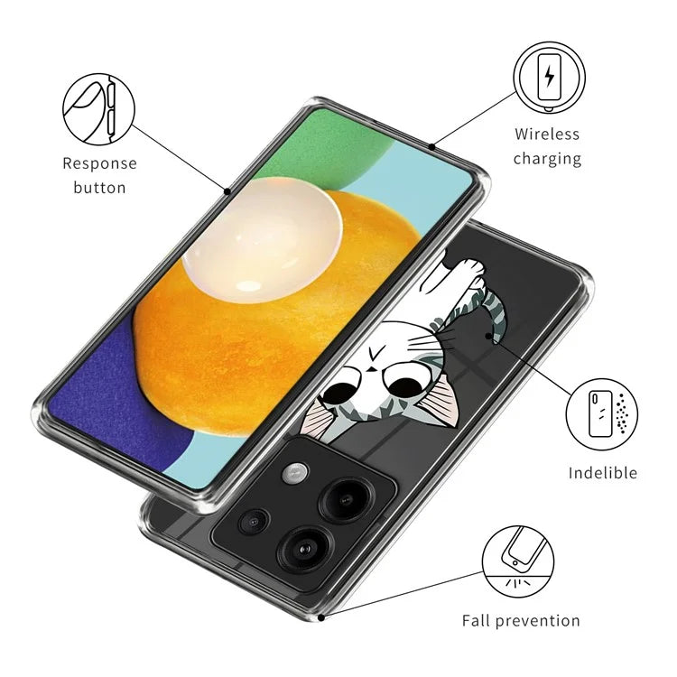 For Xiaomi Redmi Note 13 Pro 5G / Poco X6 5G Shockproof Case Pattern Printing TPU Phone Cover