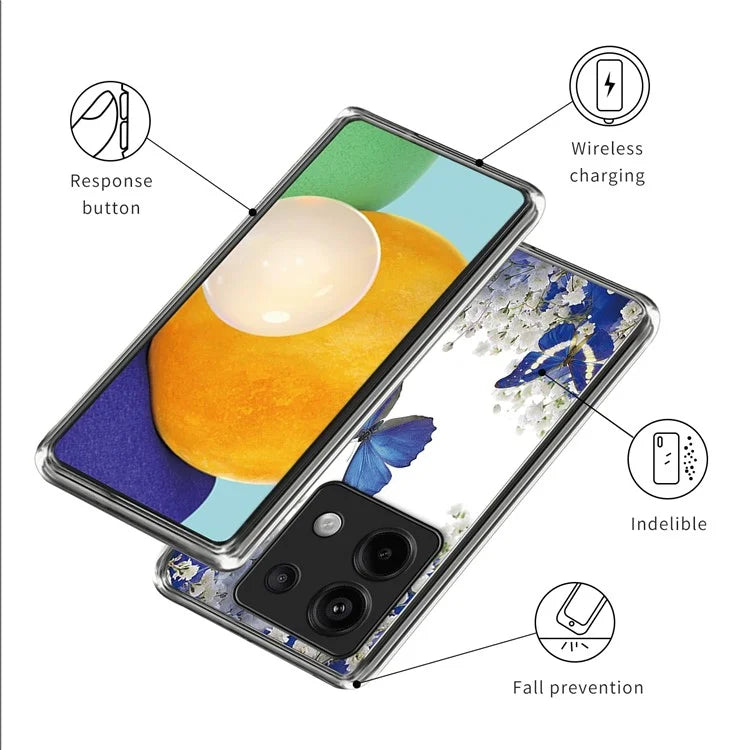 For Xiaomi Redmi Note 13 Pro 5G / Poco X6 5G Shockproof Case Pattern Printing TPU Phone Cover