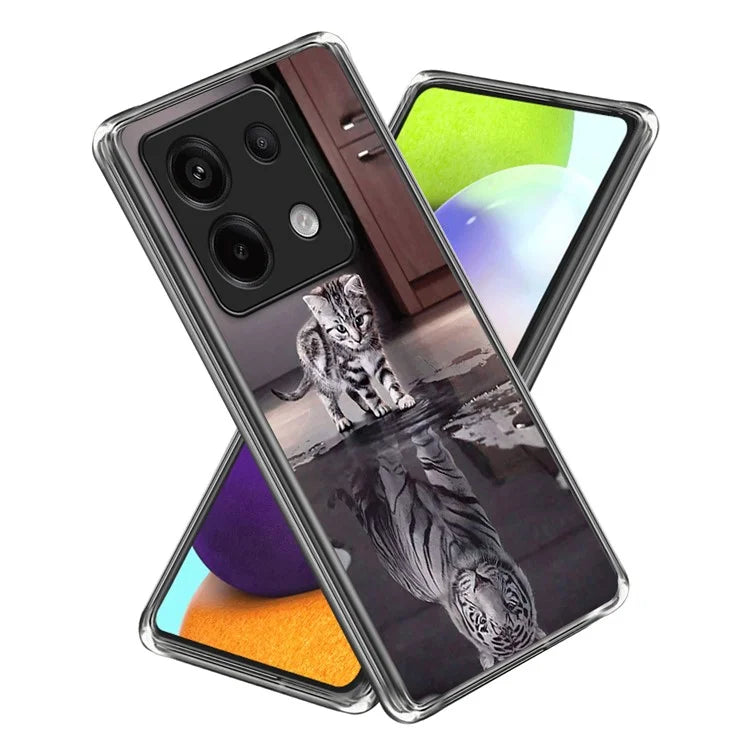 For Xiaomi Redmi Note 13 Pro 5G / Poco X6 5G Shockproof Case Pattern Printing TPU Phone Cover