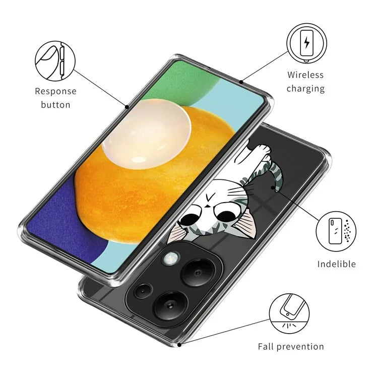 TPU Case for Xiaomi Redmi Note 13 Pro 4G / Poco M6 Pro 4G Shell Pattern Printing Phone Cover