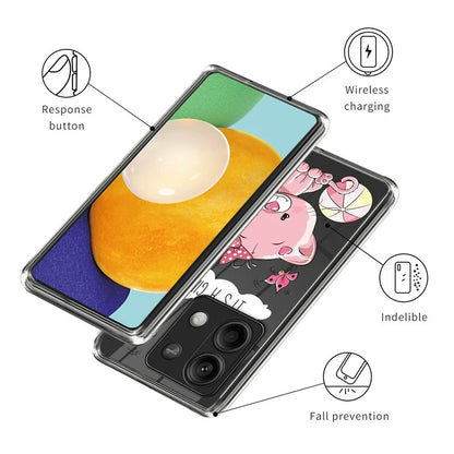 For Xiaomi Redmi Note 13 5G TPU Case Slim-Fit Pattern Printing Phone Back Protector