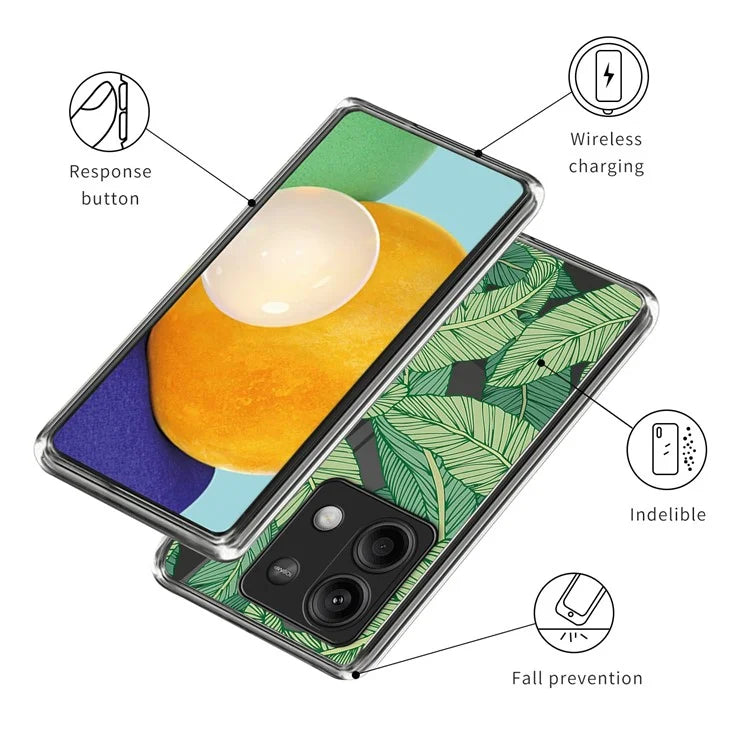 For Xiaomi Redmi Note 13 5G TPU Case Slim-Fit Pattern Printing Phone Back Protector
