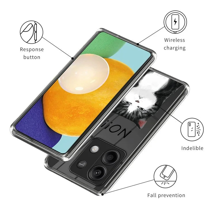 For Xiaomi Redmi Note 13 5G TPU Case Slim-Fit Pattern Printing Phone Back Protector