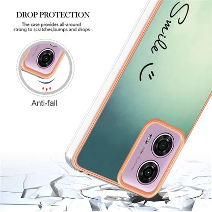 YB IMD Series-19 Style-D For Motorola Moto E14 4G / G04 4G / G04s 4G / G24 4G Case Electroplating IMD TPU Phone Cover