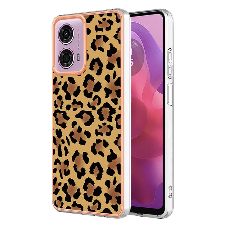 YB IMD Series-19 Style-D For Motorola Moto E14 4G / G04 4G / G04s 4G / G24 4G Case Electroplating IMD TPU Phone Cover