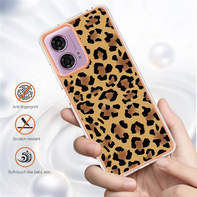 YB IMD Series-19 Style-D For Motorola Moto E14 4G / G04 4G / G04s 4G / G24 4G Case Electroplating IMD TPU Phone Cover