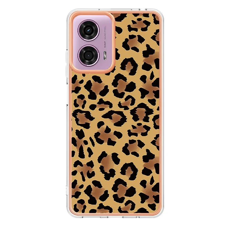 YB IMD Series-19 Style-D For Motorola Moto E14 4G / G04 4G / G04s 4G / G24 4G Case Electroplating IMD TPU Phone Cover