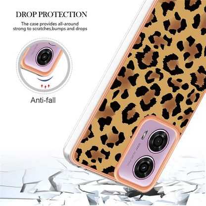 YB IMD Series-19 Style-D For Motorola Moto E14 4G / G04 4G / G04s 4G / G24 4G Case Electroplating IMD TPU Phone Cover