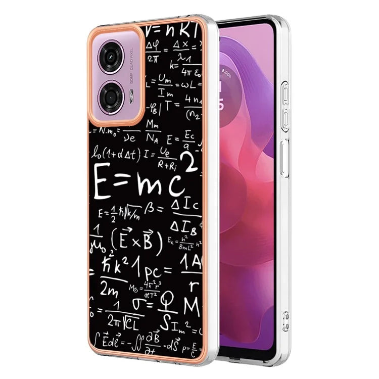 YB IMD Series-19 Style-D For Motorola Moto E14 4G / G04 4G / G04s 4G / G24 4G Case Electroplating IMD TPU Phone Cover