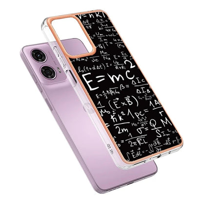 YB IMD Series-19 Style-D For Motorola Moto E14 4G / G04 4G / G04s 4G / G24 4G Case Electroplating IMD TPU Phone Cover