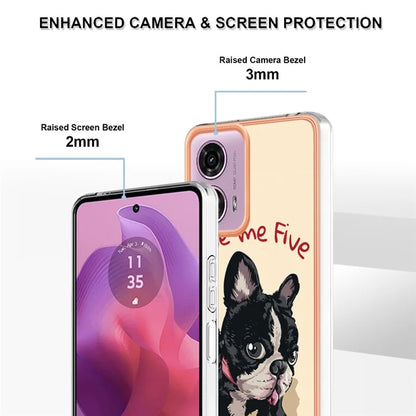 YB IMD Series-19 Style-D For Motorola Moto E14 4G / G04 4G / G04s 4G / G24 4G Case Electroplating IMD TPU Phone Cover