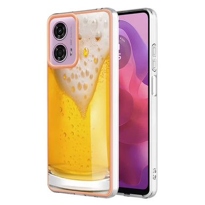 YB IMD Series-19 Style-D For Motorola Moto E14 4G / G04 4G / G04s 4G / G24 4G Case Electroplating IMD TPU Phone Cover