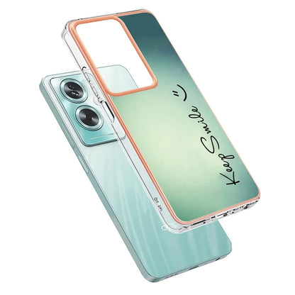YB IMD Series-19 Style-D For Oppo A79 5G / A2 5G TPU Phone Case Electroplating Pattern Print Shell