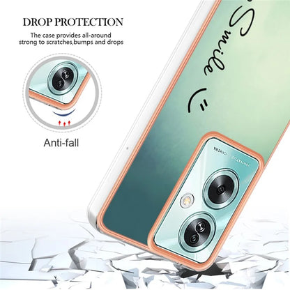 YB IMD Series-19 Style-D For Oppo A79 5G / A2 5G TPU Phone Case Electroplating Pattern Print Shell