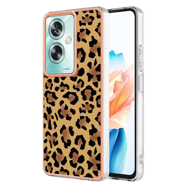 YB IMD Series-19 Style-D For Oppo A79 5G / A2 5G TPU Phone Case Electroplating Pattern Print Shell