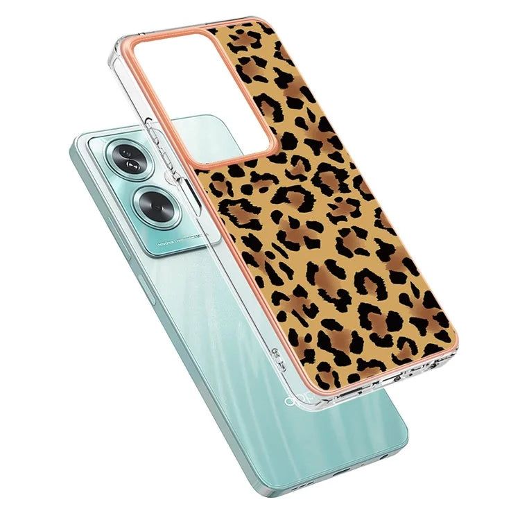 YB IMD Series-19 Style-D For Oppo A79 5G / A2 5G TPU Phone Case Electroplating Pattern Print Shell