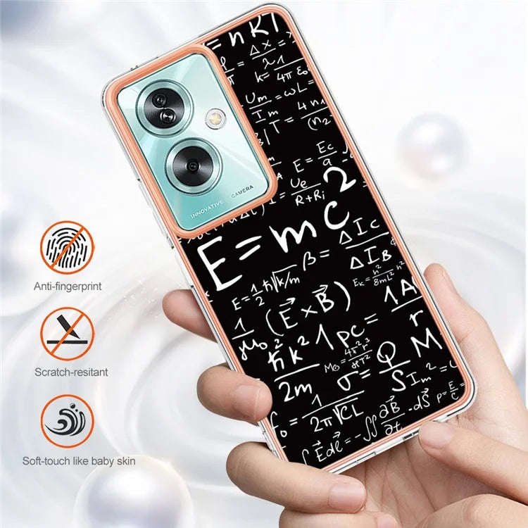 YB IMD Series-19 Style-D For Oppo A79 5G / A2 5G TPU Phone Case Electroplating Pattern Print Shell