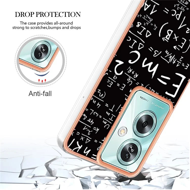 YB IMD Series-19 Style-D For Oppo A79 5G / A2 5G TPU Phone Case Electroplating Pattern Print Shell