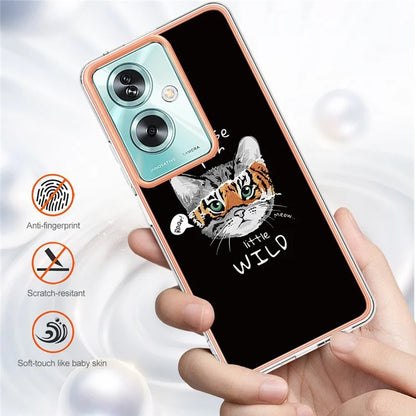 YB IMD Series-19 Style-D For Oppo A79 5G / A2 5G TPU Phone Case Electroplating Pattern Print Shell