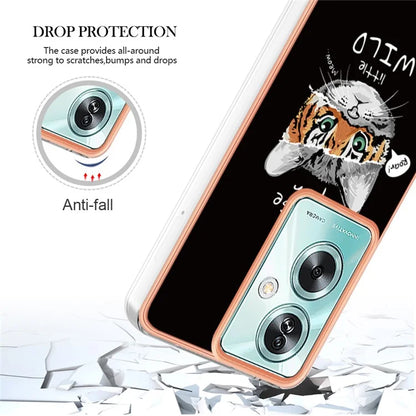 YB IMD Series-19 Style-D For Oppo A79 5G / A2 5G TPU Phone Case Electroplating Pattern Print Shell