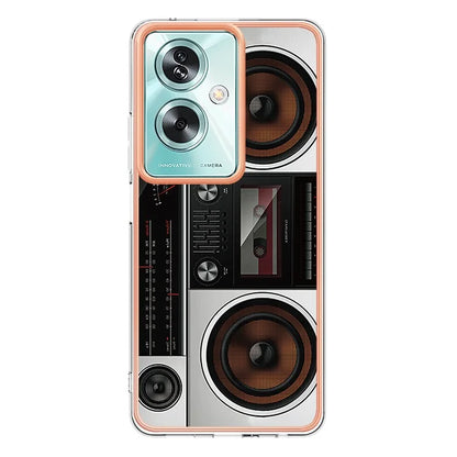 YB IMD Series-19 Style-D For Oppo A79 5G / A2 5G TPU Phone Case Electroplating Pattern Print Shell