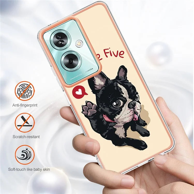 YB IMD Series-19 Style-D For Oppo A79 5G / A2 5G TPU Phone Case Electroplating Pattern Print Shell