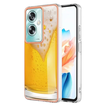 YB IMD Series-19 Style-D For Oppo A79 5G / A2 5G TPU Phone Case Electroplating Pattern Print Shell