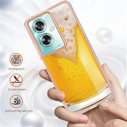 YB IMD Series-19 Style-D For Oppo A79 5G / A2 5G TPU Phone Case Electroplating Pattern Print Shell