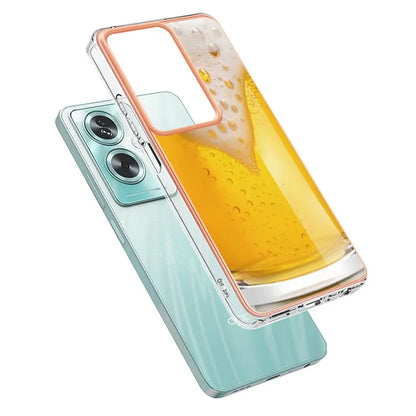 YB IMD Series-19 Style-D For Oppo A79 5G / A2 5G TPU Phone Case Electroplating Pattern Print Shell