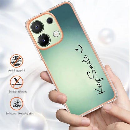 YB IMD Series-19 Style-D For Xiaomi Redmi Note 13 4G TPU Case Electroplated Pattern Phone Cover