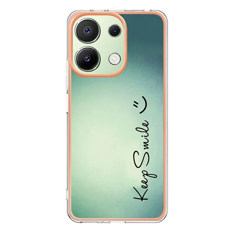 YB IMD Series-19 Style-D For Xiaomi Redmi Note 13 4G TPU Case Electroplated Pattern Phone Cover