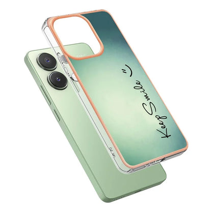 YB IMD Series-19 Style-D For Xiaomi Redmi Note 13 4G TPU Case Electroplated Pattern Phone Cover