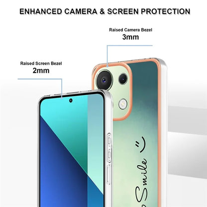 YB IMD Series-19 Style-D For Xiaomi Redmi Note 13 4G TPU Case Electroplated Pattern Phone Cover