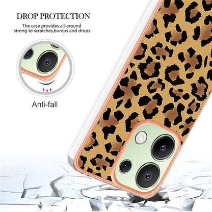 YB IMD Series-19 Style-D For Xiaomi Redmi Note 13 4G TPU Case Electroplated Pattern Phone Cover