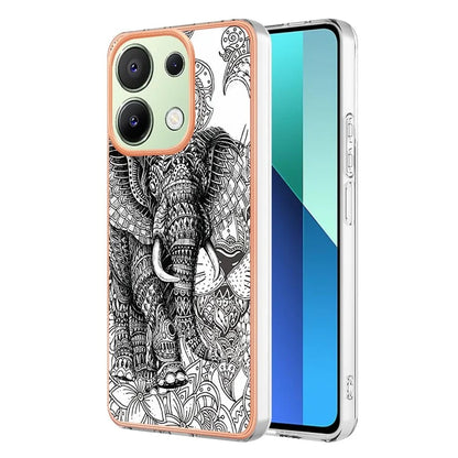 YB IMD Series-19 Style-D For Xiaomi Redmi Note 13 4G TPU Case Electroplated Pattern Phone Cover